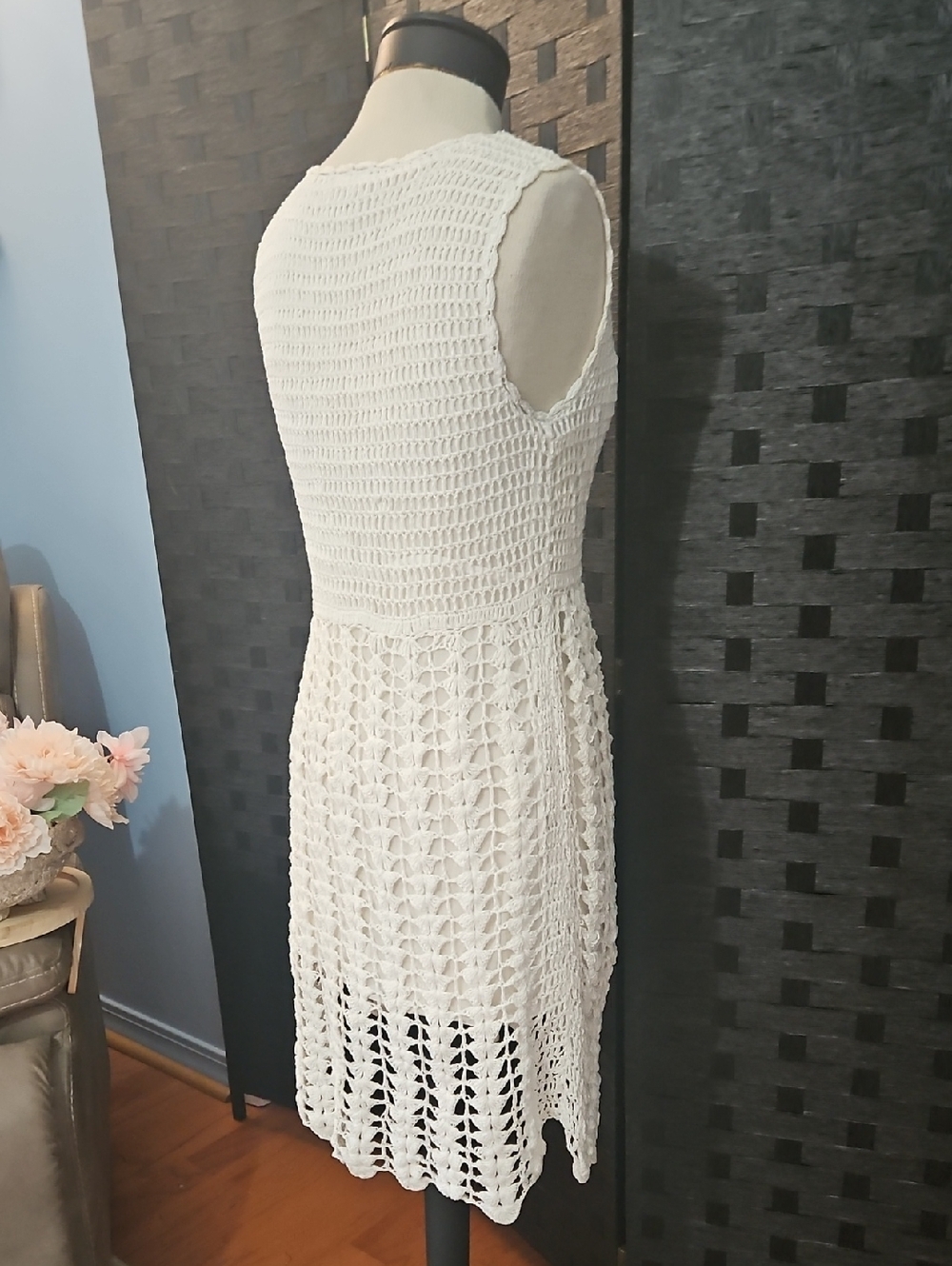 Sunny Blossom White Crochet Dress Small - Picture 8 of 12